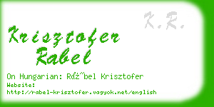 krisztofer rabel business card